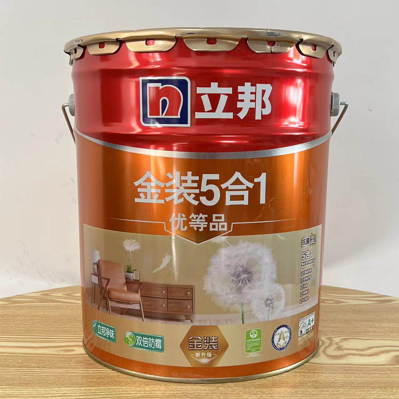 立邦金装净味五合一内墙乳胶漆室内家用墙面自刷涂料油漆面漆18l