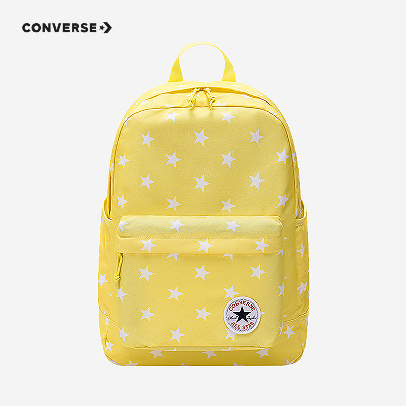 Converse匡威双肩包正品星星满印鹅蛋黄初高中男女学生休闲书包