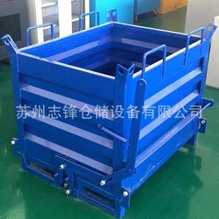 置废料车手拉杆式 重型铁屑车带叉车装 垃圾车铁皮周转箱底部倒料