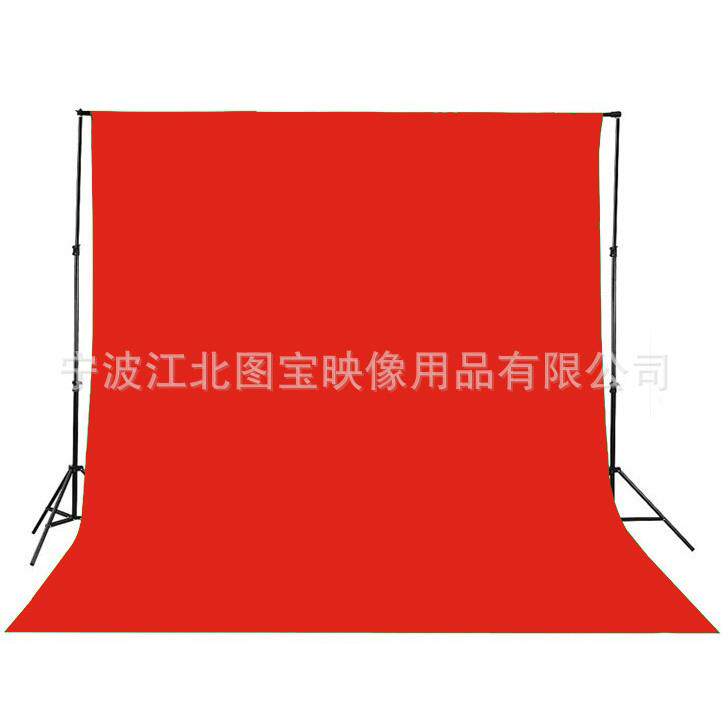 大红色全棉抠像摄影棚背景布纯棉加厚加密 3*4.5m 16s 红色摄影布
