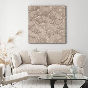叶脉私语 法式奶油风抽象客厅装饰画现代轻奢酒店床头餐厅挂画