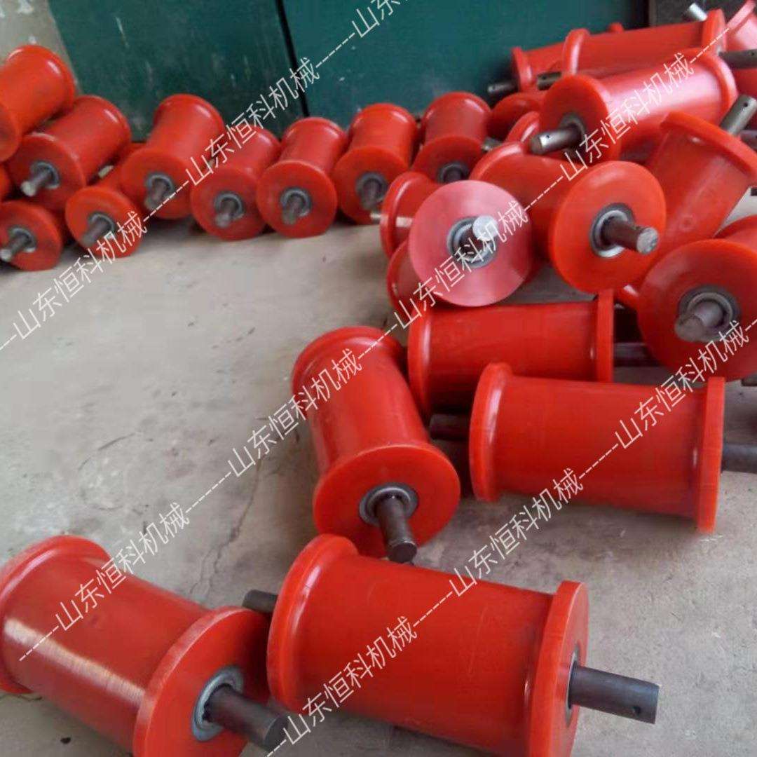 煤矿用尼龙地滚轮 200*200mm尼龙地滚价格 矿用钢丝绳聚氨酯矿用