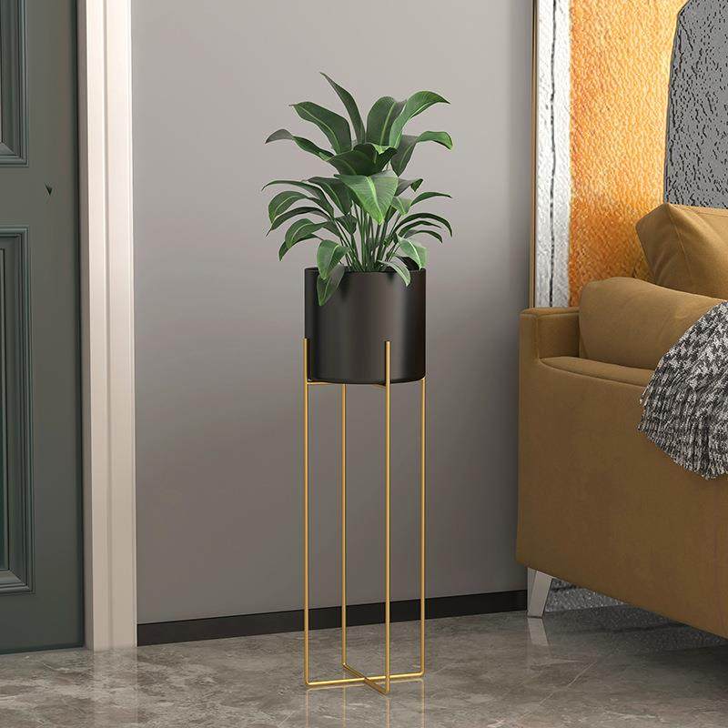 北欧实心直墙四脚金架客厅落地式阳台装饰花架置物架简约铁艺花盆,电子元器件市场,其它元器件,淘宝优惠券,粉丝福利购,淘宝优惠卷