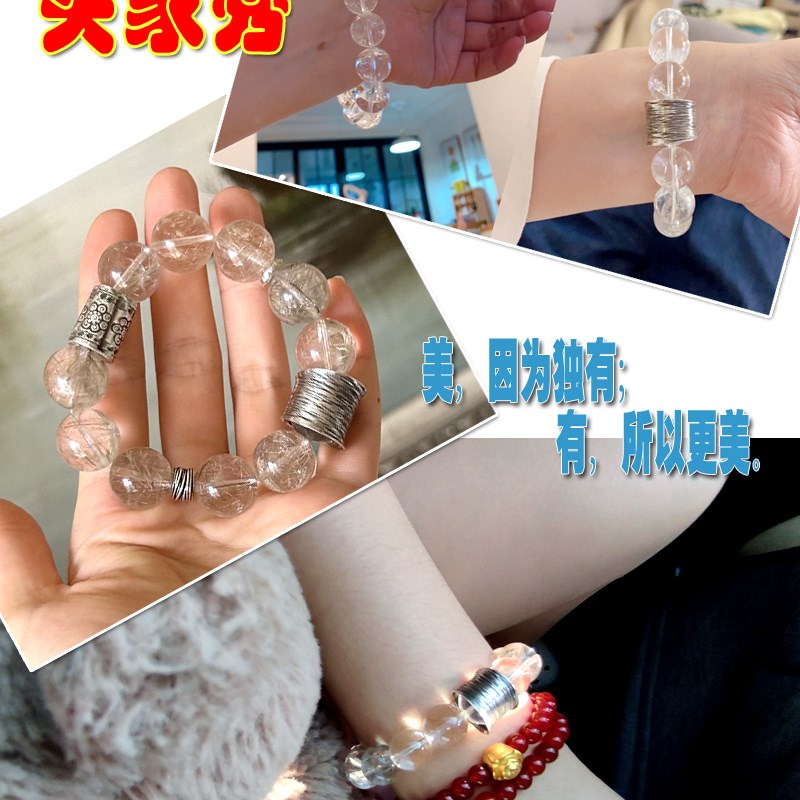 手工定做纯银戒指空托银指环E托卡丝效果水晶跑珠银包边