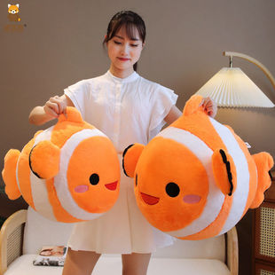 波比熊海洋梦幻可爱小丑鱼公仔毛绒玩偶水族馆仿真鱼类跨境抓机