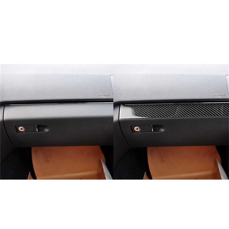 适用奔驰老C级W204汽配碳纤维副驾驶储物装饰条内饰W改装贴纸配件