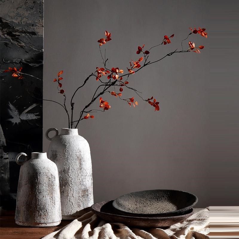 侘寂风中古陶瓷花瓶家居样板间y售楼处陶罐插花器餐桌软装饰品摆,橡塑材料及制品,工业陶瓷,淘宝优惠券,粉丝福利购,淘宝优惠卷