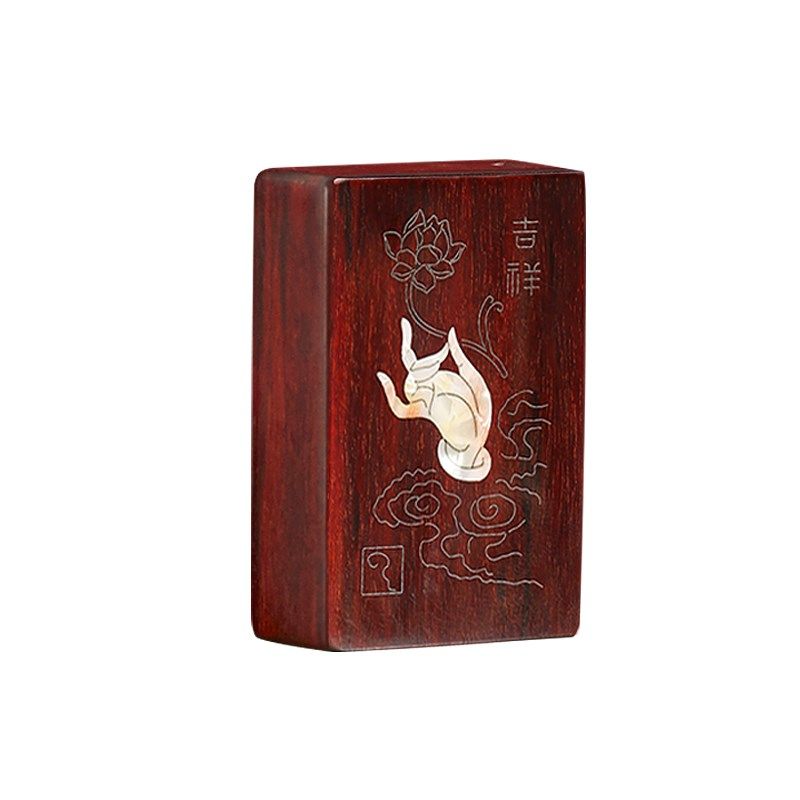 印度小叶紫d檀嵌彩贝吉祥烟盒红木把玩件父亲节送礼收藏实木木盒,家居饰品,装饰摆件,淘宝优惠券,粉丝福利购,淘宝优惠卷