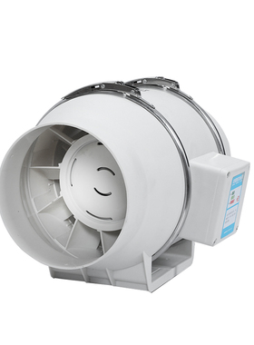 6寸管道排气扇增压抽风机 150/16C0PVC管油烟排风扇卫浴换气扇强