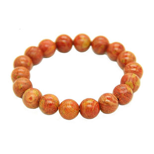 泗砭东圣泗滨砭石圆珠手链天然红砭石手串疏通手腕经络男女通用