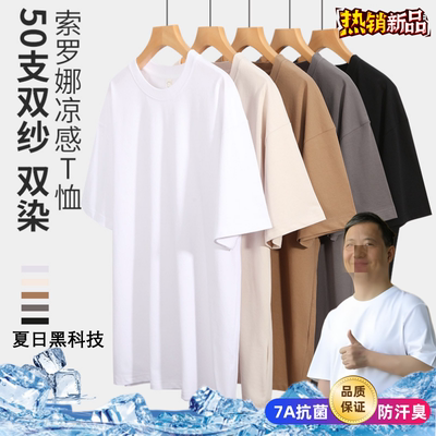 【抖音热销爆款】双纱长绒棉t恤