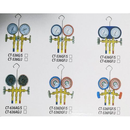 汽车空调加氟双表阀 410 r22 134a冷媒雪种加液制冷工具加氟双表