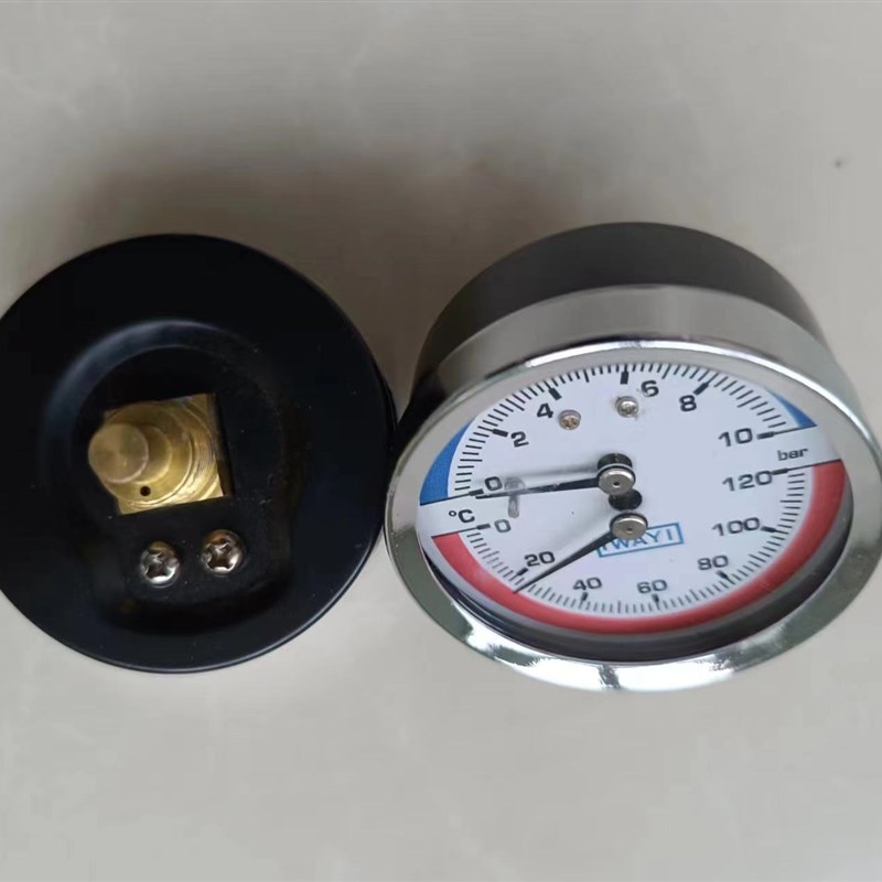 暖气片地暖水温压力表水压表 4分水管水暖地热配件温度表仪表室内