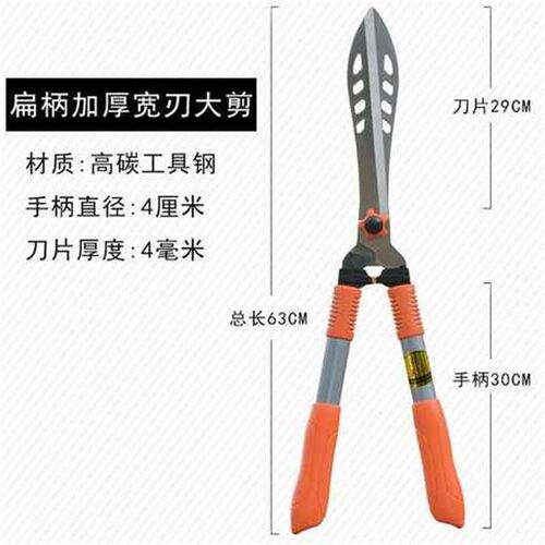 新款绿篱剪草坪剪园林修枝剪园艺大剪刀绿化粗枝果树枝修花工具花