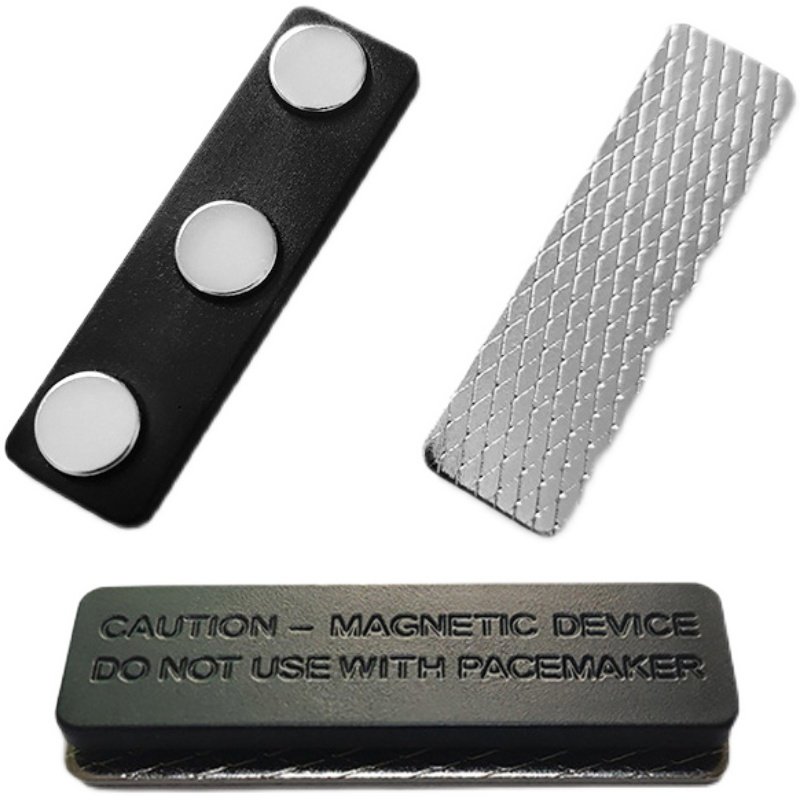胸牌吸铁石工号牌磁铁扣胸牌专用三颗磁铁磁吸胸牌配件吸铁工牌
