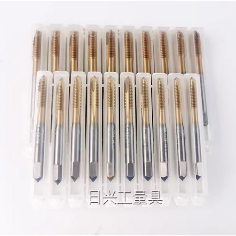 。镀钛6542高速钢HSS直槽机用丝锥先端丝攻丝钻头丝锥M3-M12不锈