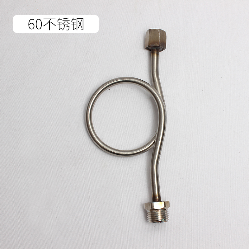 压力表弯管不锈钢表弯缓冲管铁表弯管Y-100压力表用内外丝弯管