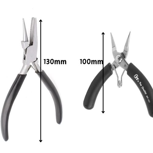 不锈钢卷针钳圆嘴凹槽钳珠宝钳手工钳子钢丝铜线925银线九针工具