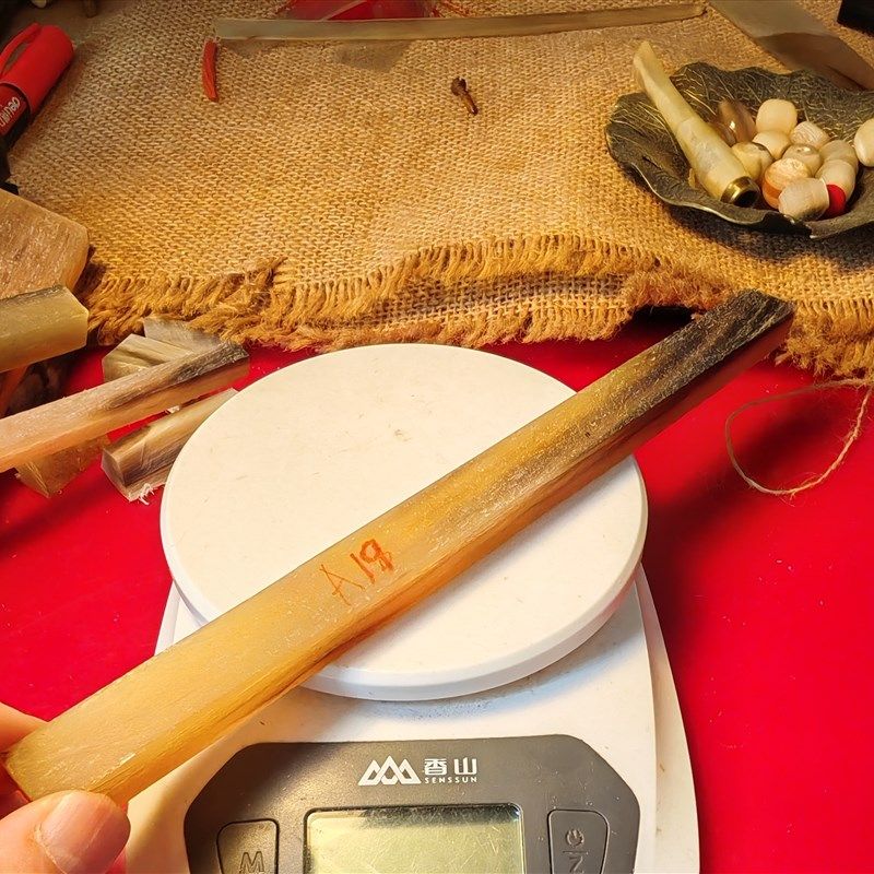 A25超精品黑花通透色牦牛角原料眼镜框眼镜脚刀柄贴片雕刻工具料