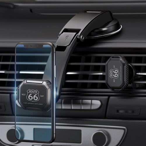 商务新款手机车载支架出风口卡扣吸盘式导航越野型万能通用强磁吸
