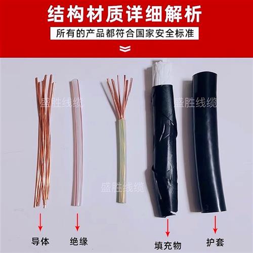 YJV铜芯低压电缆2 3 4 5芯10 16 25 35 50 70平方0.6/1kv三相四线