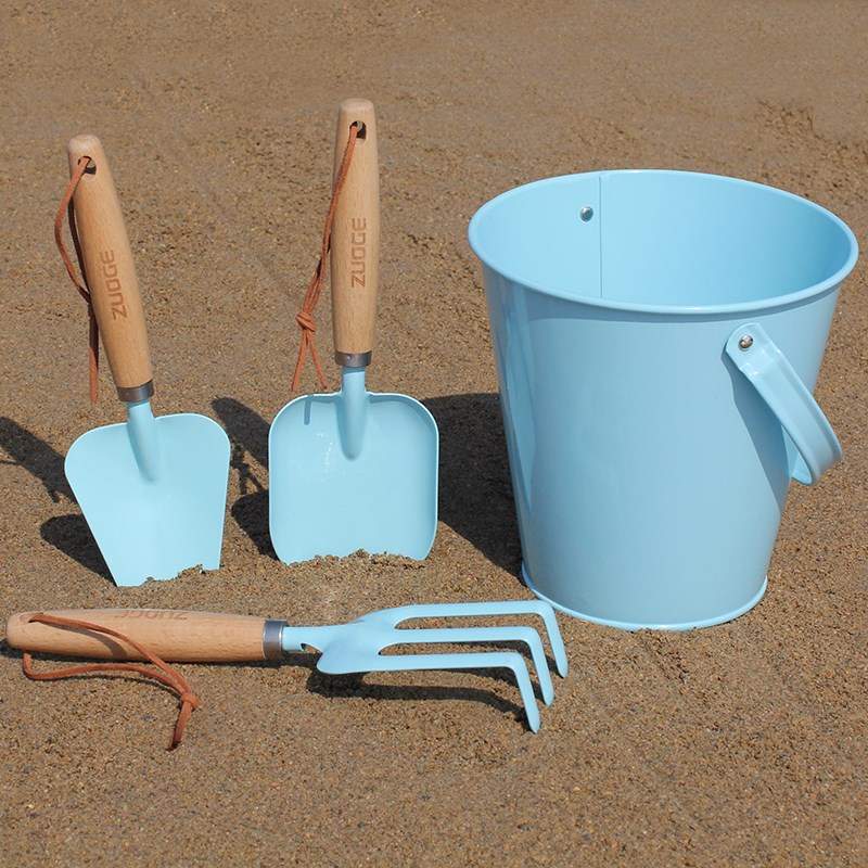 儿童玩沙铁d铲子挖沙子铁桶沙滩玩具套装宝宝赶海挖土玩土园艺工
