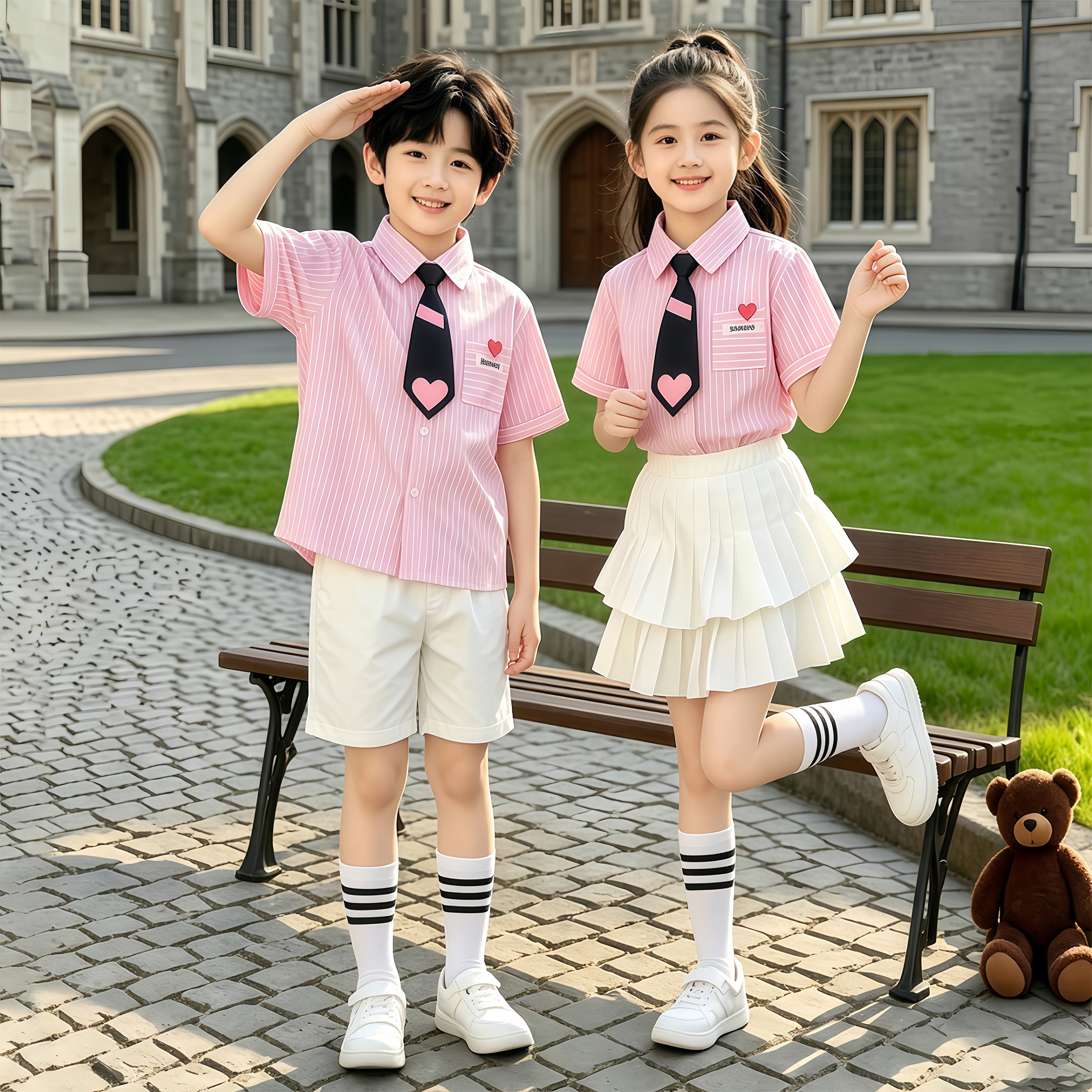 六一儿童合唱演出服幼儿园毕业舞蹈服小学生运动会啦啦队表演服装