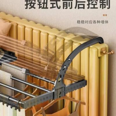 暖气片专用挂钩家用窗可伸缩晾衣架支架暖气管上方烘衣架子置物架