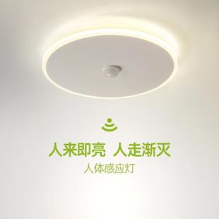 人体感应吸顶灯家用过道走廊阳台衣帽间玄关灯具楼梯试衣间圆灯