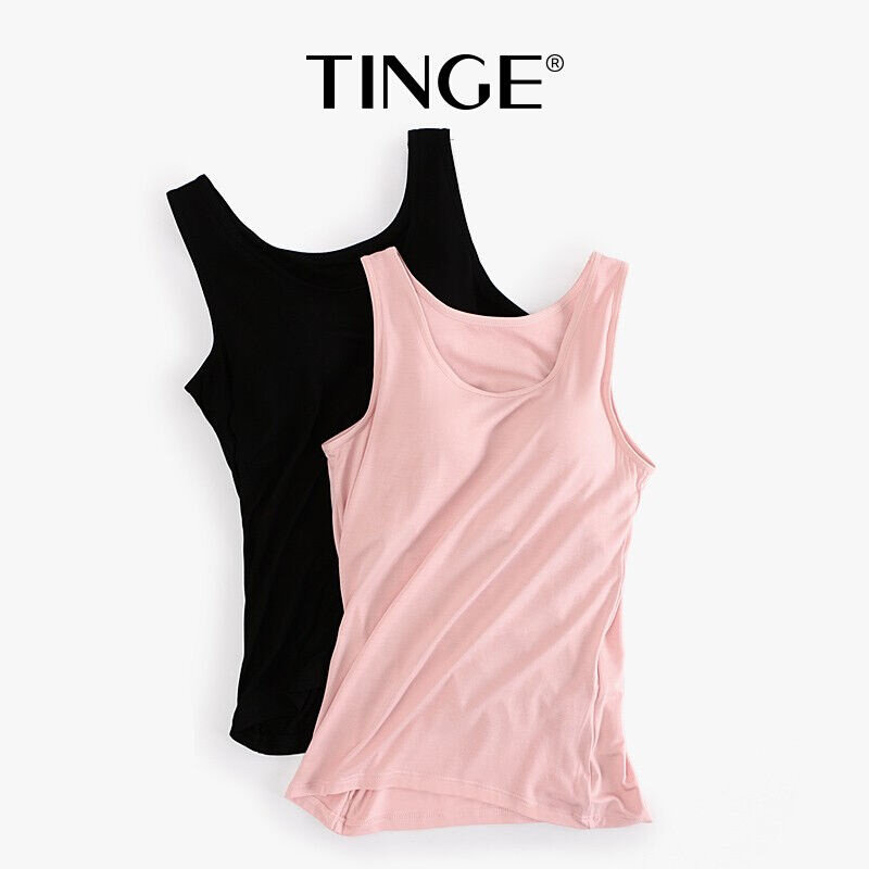 TINGE贴己无钢圈带胸垫内衣罩杯文胸一体式瑜伽服运动健身打底吊