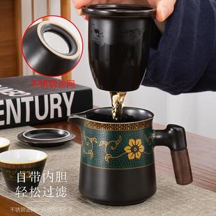 便携式 陶瓷快客杯一壶四杯旅行功夫茶具套装 功夫茶杯随身户外泡茶