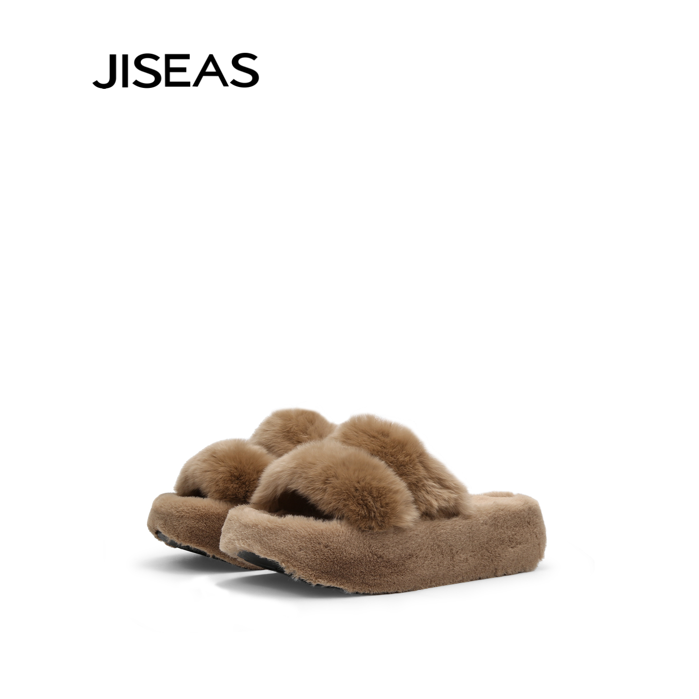 时尚厚底舒适毛绒拖鞋