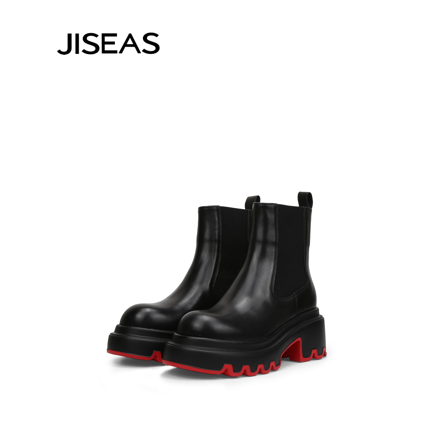 英伦风加绒厚底马丁靴