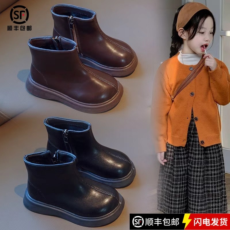 女童马丁靴新款儿童英伦风短靴