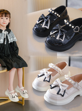 真皮女童皮鞋2025春秋新款儿童软底乐福鞋英伦风女童时尚演出单鞋