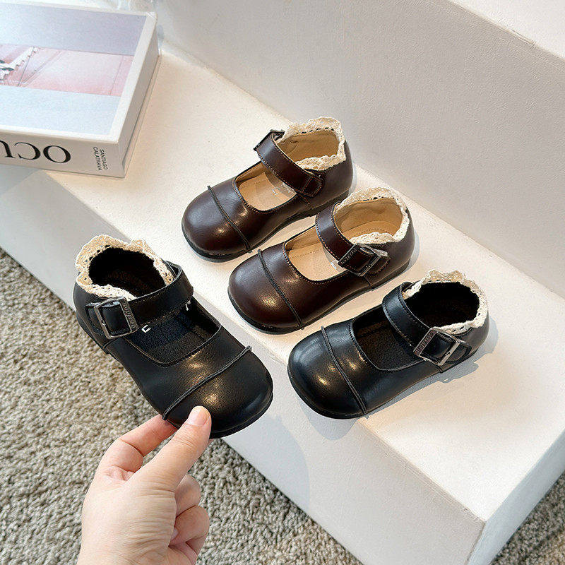真皮女童小皮鞋2026春秋新款玛丽珍鞋圆头复古公主鞋防滑休闲单鞋