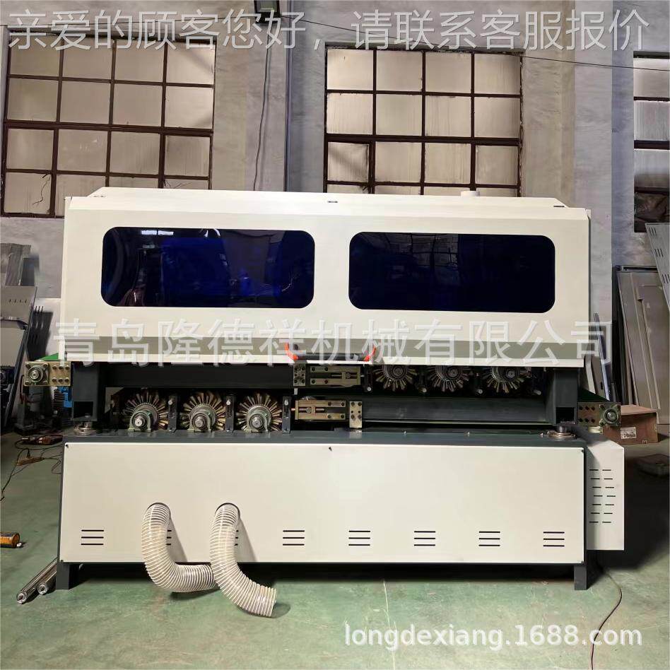 D1000-6双面面异形磨砂光木工机械家具机板材吸塑毛坯白茬打曲抛