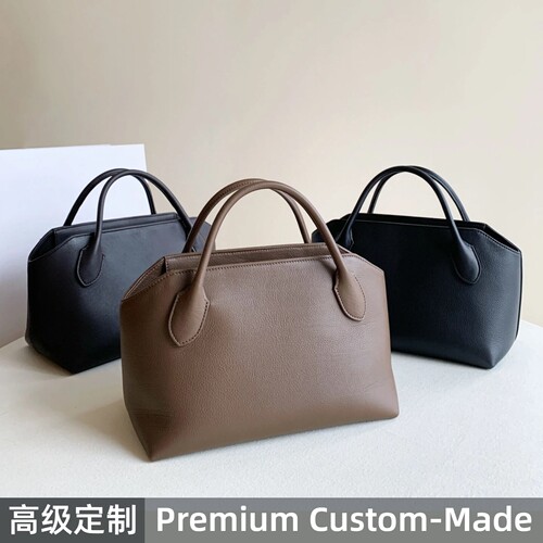 高定版本ROW Terrasse Bauletto bag胎牛皮TR手提包短柄通勤包