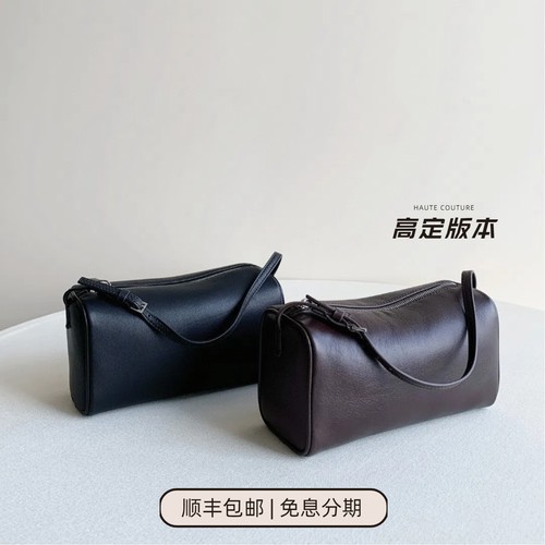 ROW风格牛皮羊皮90S笔袋包女笔筒包迷你小方包手拎包手提包