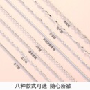 S925银项链女学生无吊坠锁骨链盒子细链裸链素链蛇骨链小众高级感