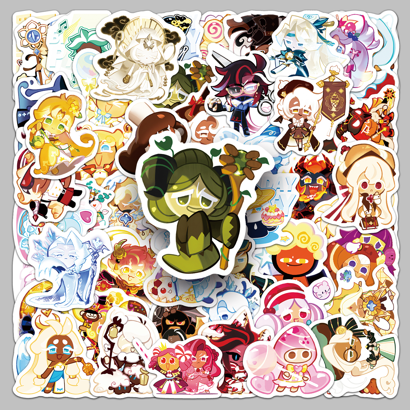 100张饼干人王国diy贴纸可爱周边