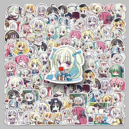 106张Q版千恋万花动漫贴纸可爱二次元朝武芳乃丛雨周边防水装饰笔记本电脑奶茶杯相册iPad耳机文具行李箱贴纸