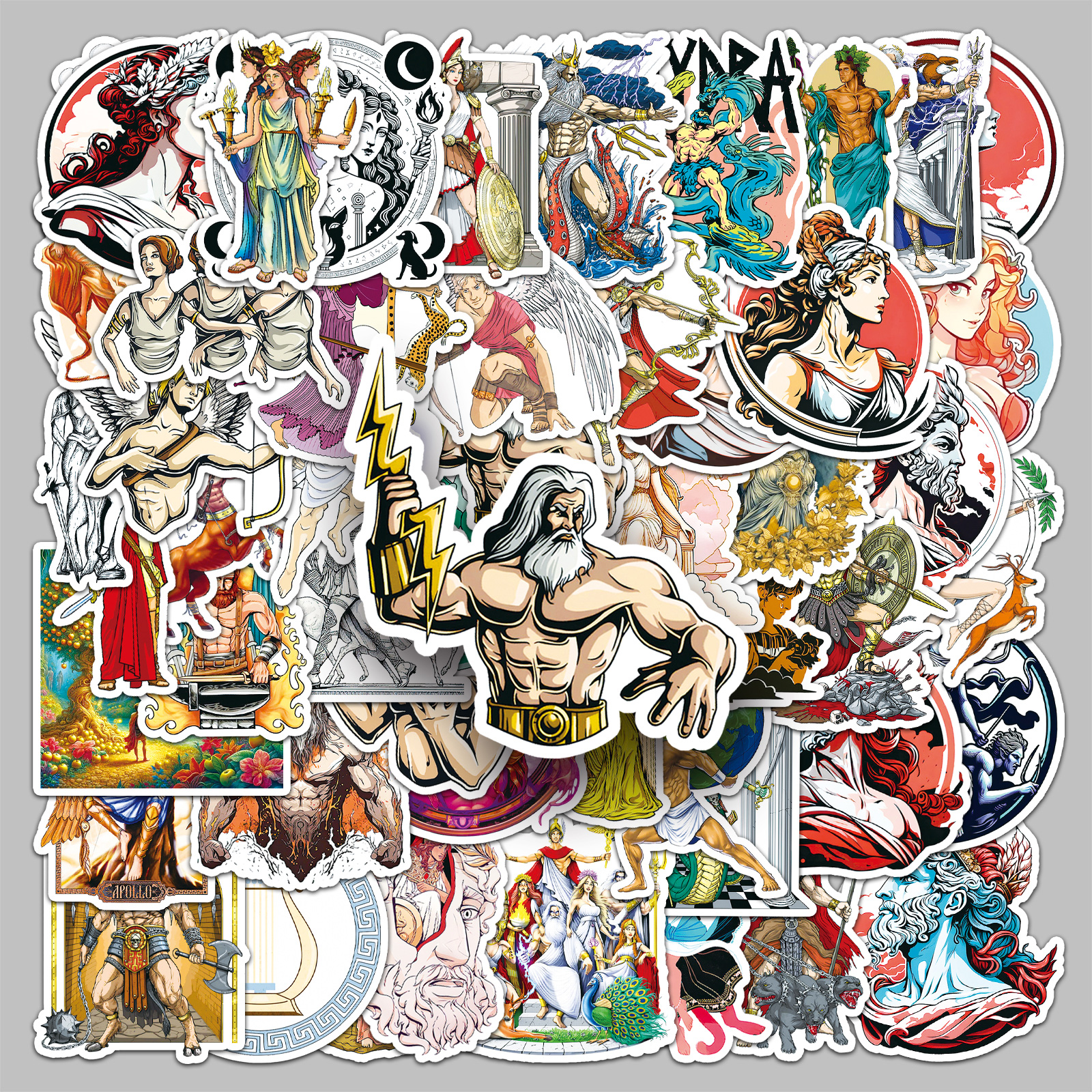 102张古希腊西方神话人物DIY贴纸
