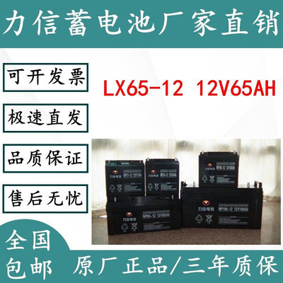 力信蓄电池LX65-12铅酸免维护12V65AH UPS/EPS直流屏专用质保三年