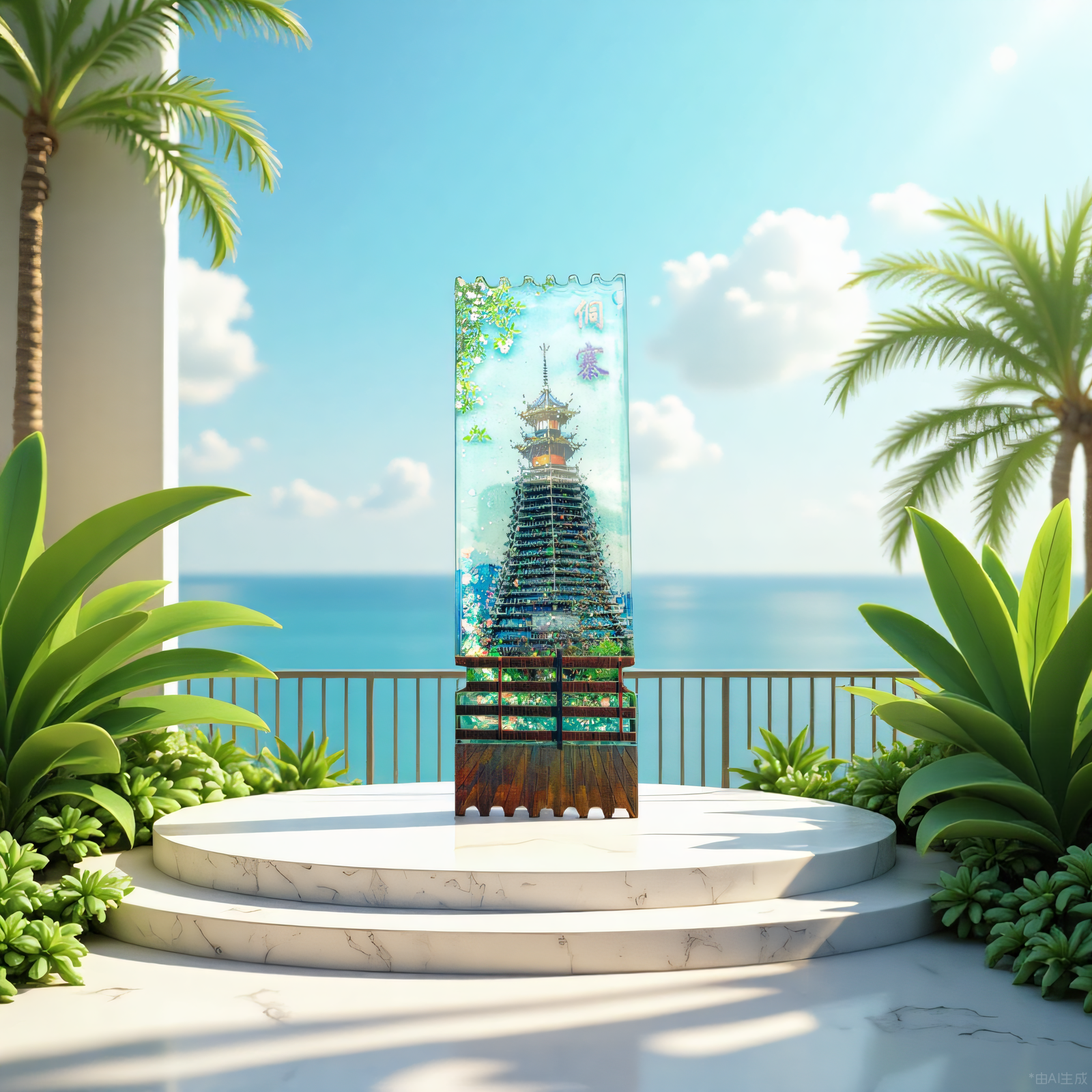 【贵州侗寨】软磁吸附流沙冰箱贴