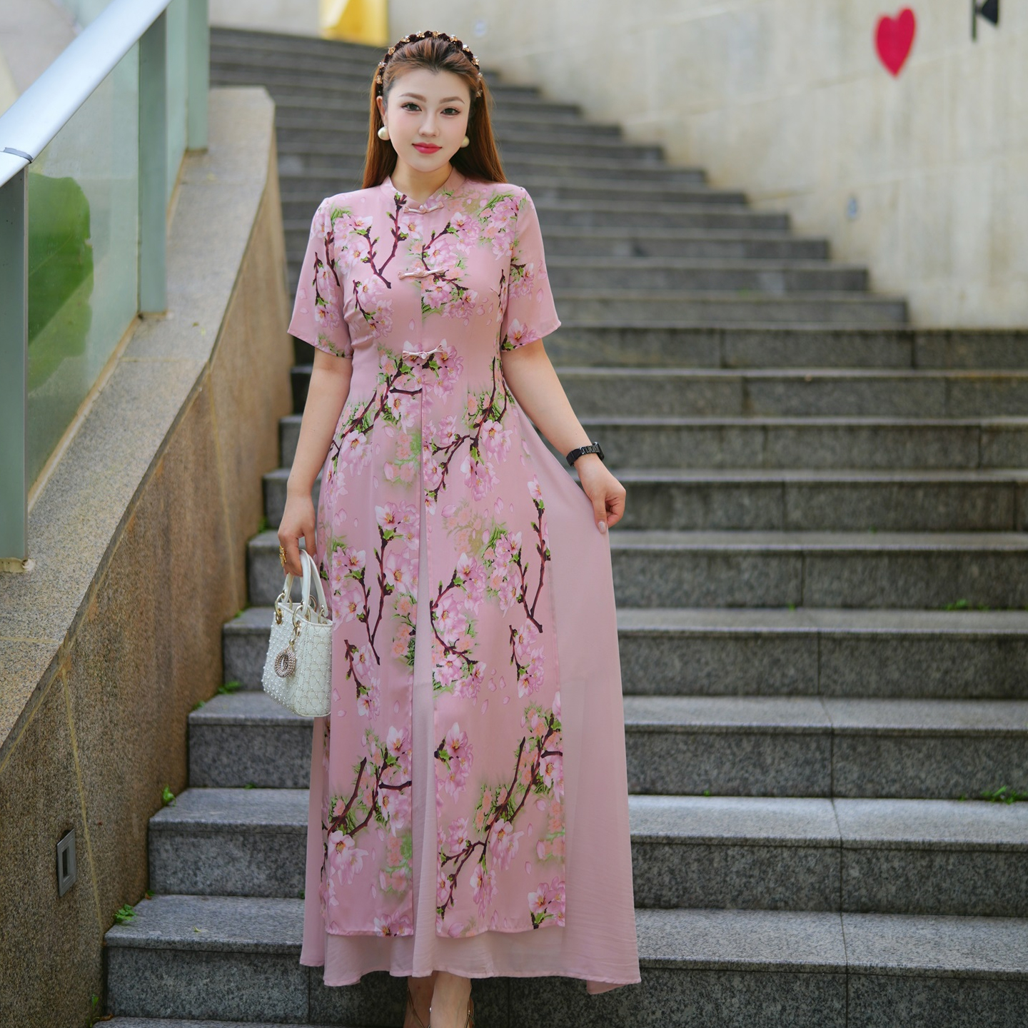 大码女装连衣裙气质收腰大裙摆