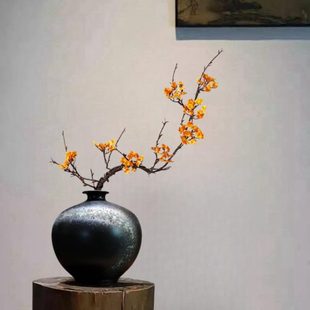 饰陶瓷花瓶摆件新中式 餐桌家居装 创意禅意插花客厅电视柜玄关复古
