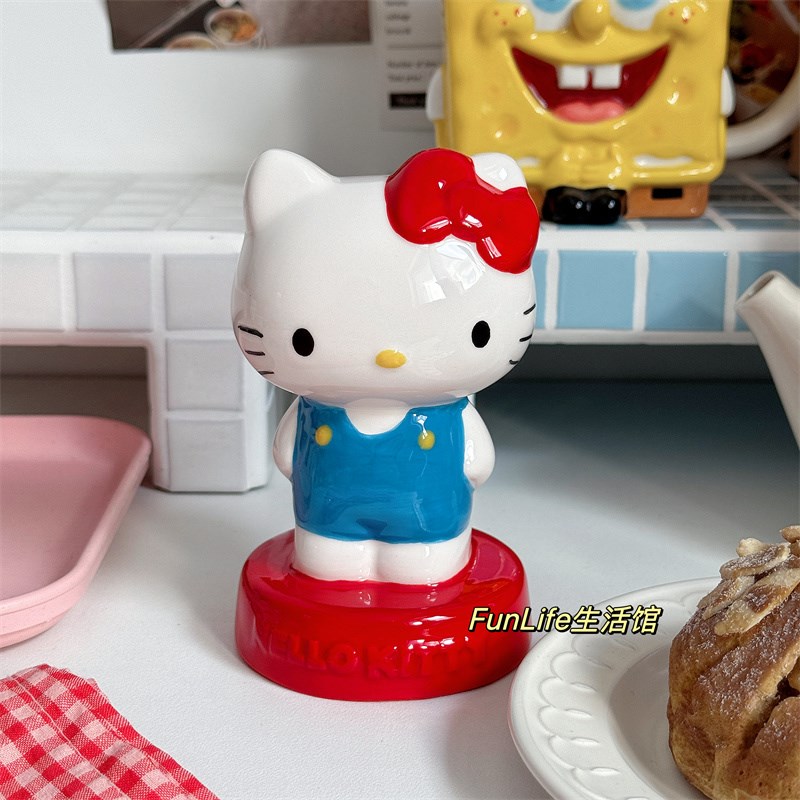 FunLife生活馆k 可爱卡通hellokitty陶瓷存钱罐摆件储蓄罐生日礼