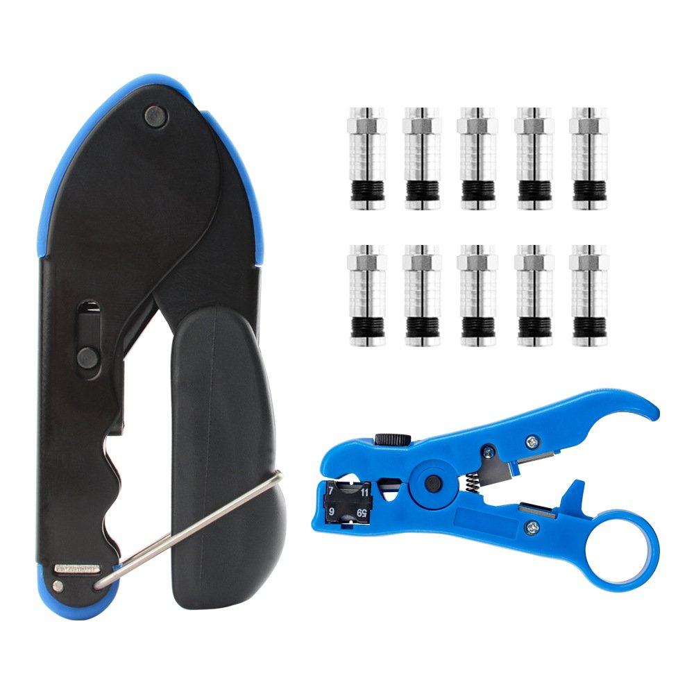 阿极漫 同轴电缆F头压接钳 网线钳剥线钳套装 挤压钳压接钳套装,五金/工具,压线钳,淘宝优惠券,粉丝福利购,淘宝优惠卷