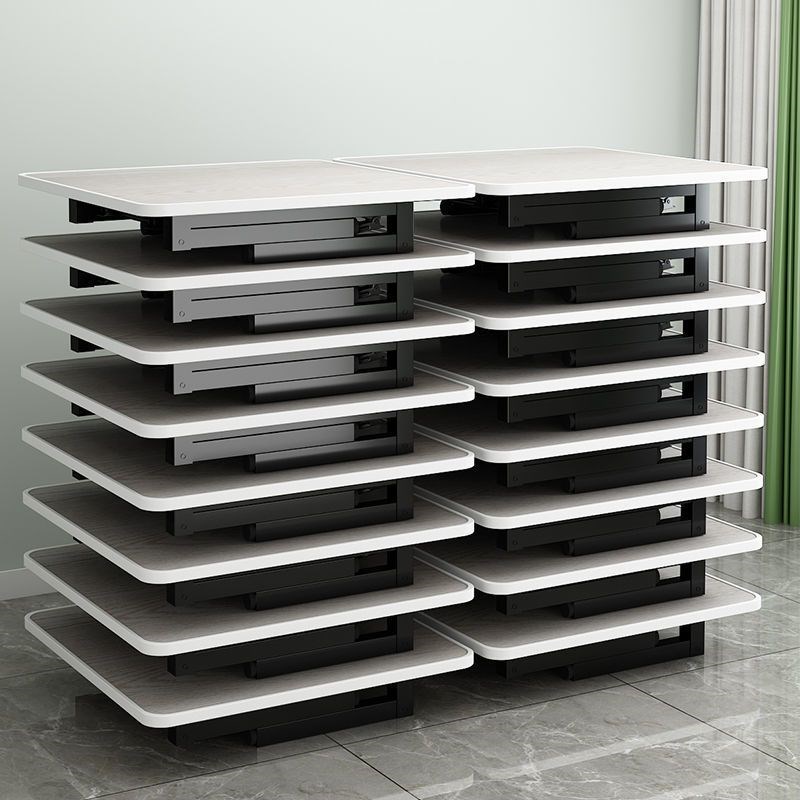 折叠桌户外矮桌便携餐桌宿舍吃饭B地桌摆摊方桌出租屋正方形小桌